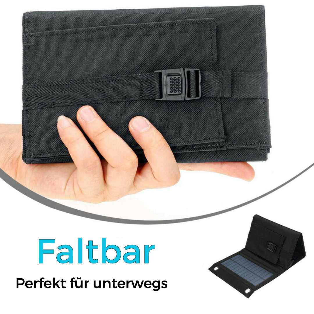 POWER Tragbare Solarpanel mit USB-Anschluss für unterwegs